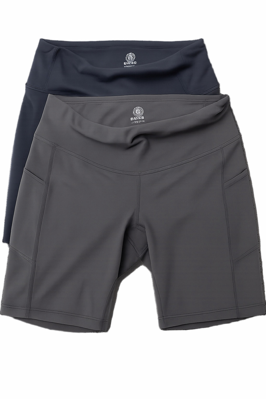 GAIAM Women's Bike Shorts in Dark Gray and Navy 2 pair EUC